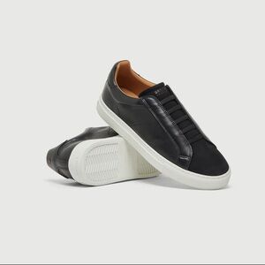 Greats Brooklyn Mens US7 Royale 2.0 Slip On Sneakers Shoes Black Leather Italy